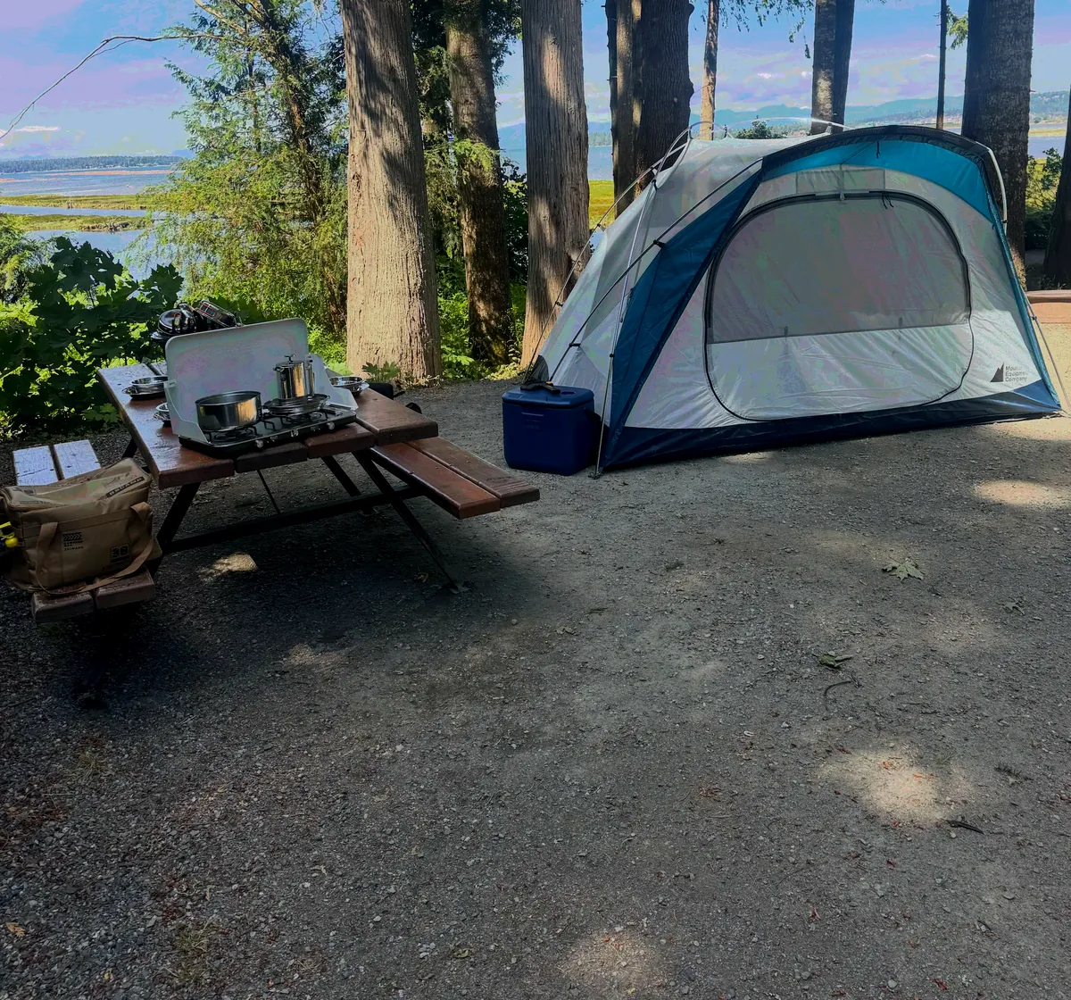 Tide and Trail beachside campsite on Vancouver Island